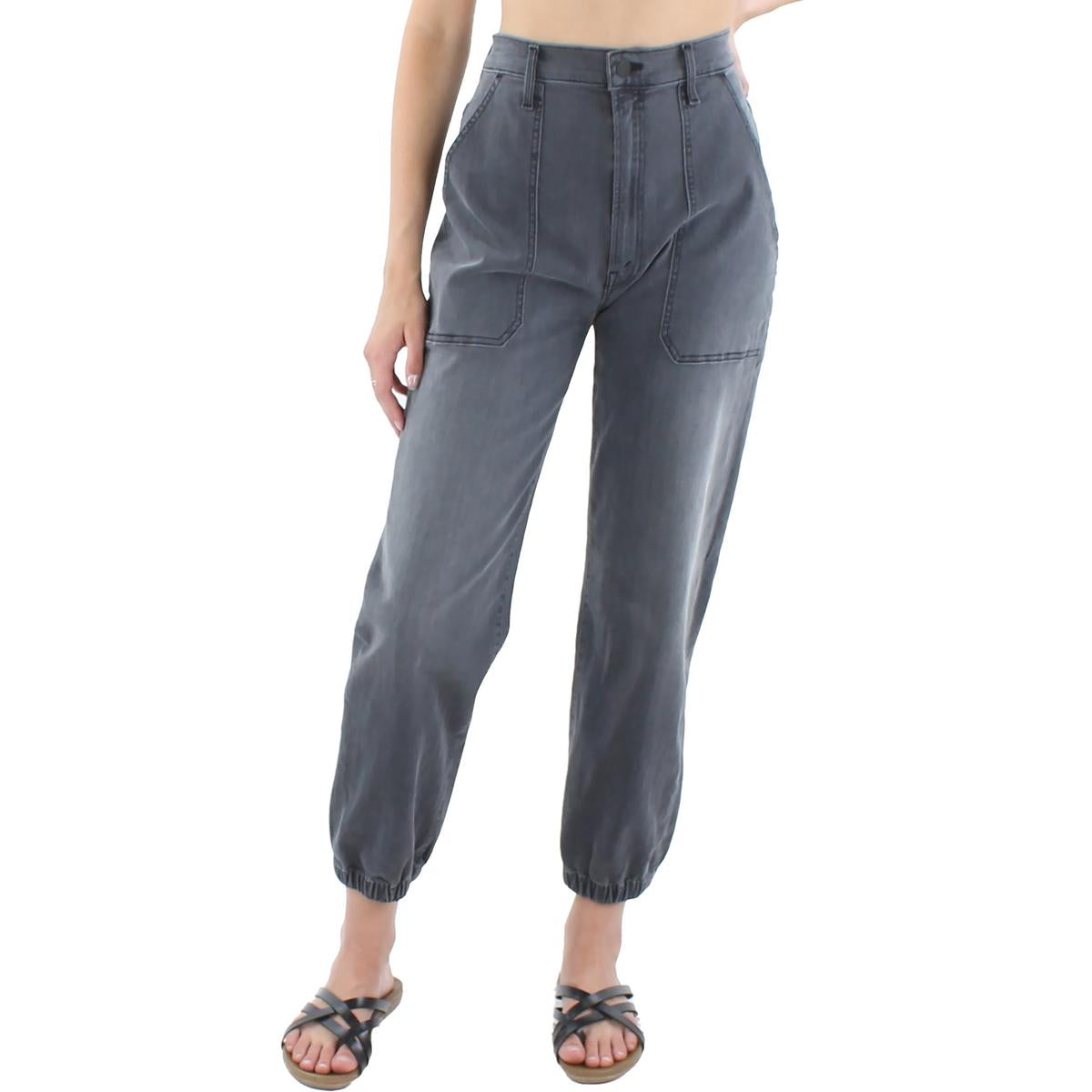 Die Wrapper Patch hoher Bund Jeans Jogger