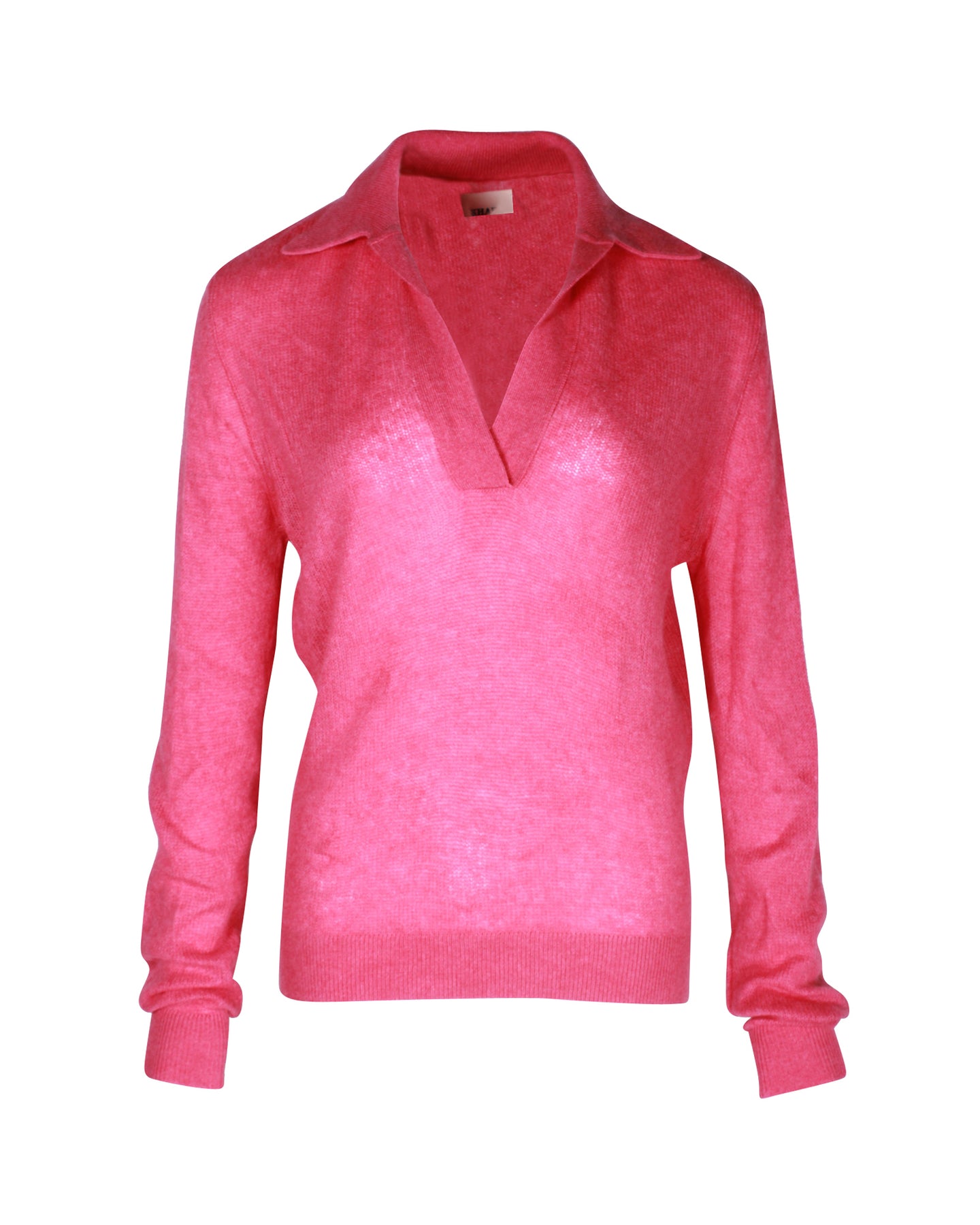 Khaite Jo Polo Pullover aus rosa Kaschmir