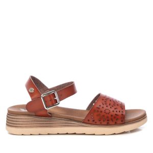 Damen Low Keil Sandalen in Kamel 7703600660540