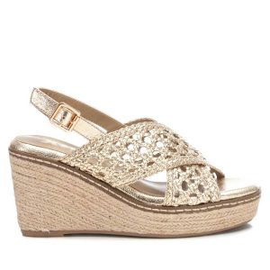 Damen Keil Sandalen in Gold 7703599808572