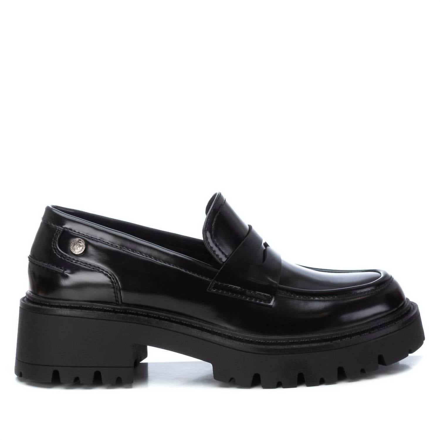 Damen Mokassins Schuhe in Schwarz