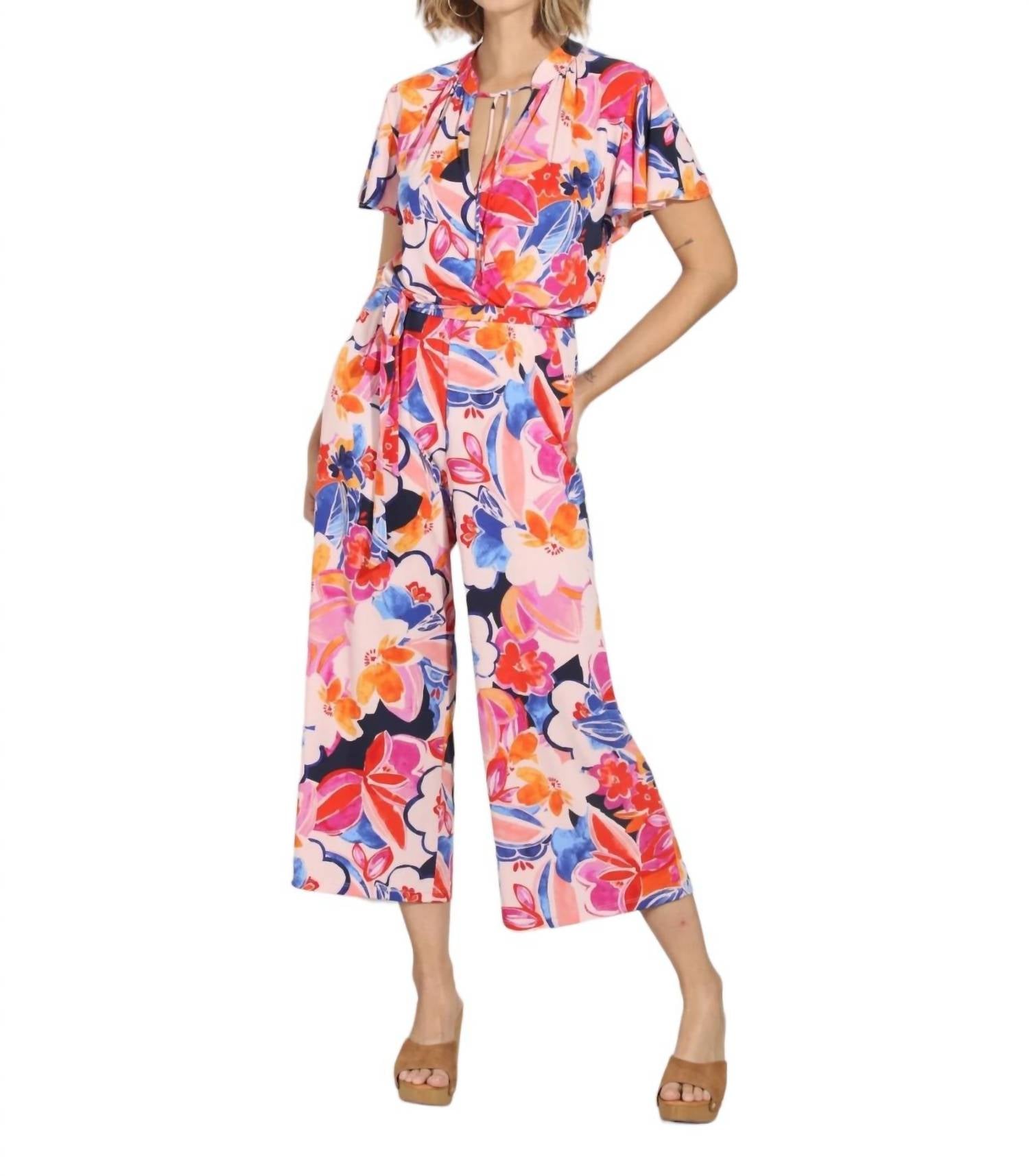 Kurzarm-Jumpsuit in Sinclair