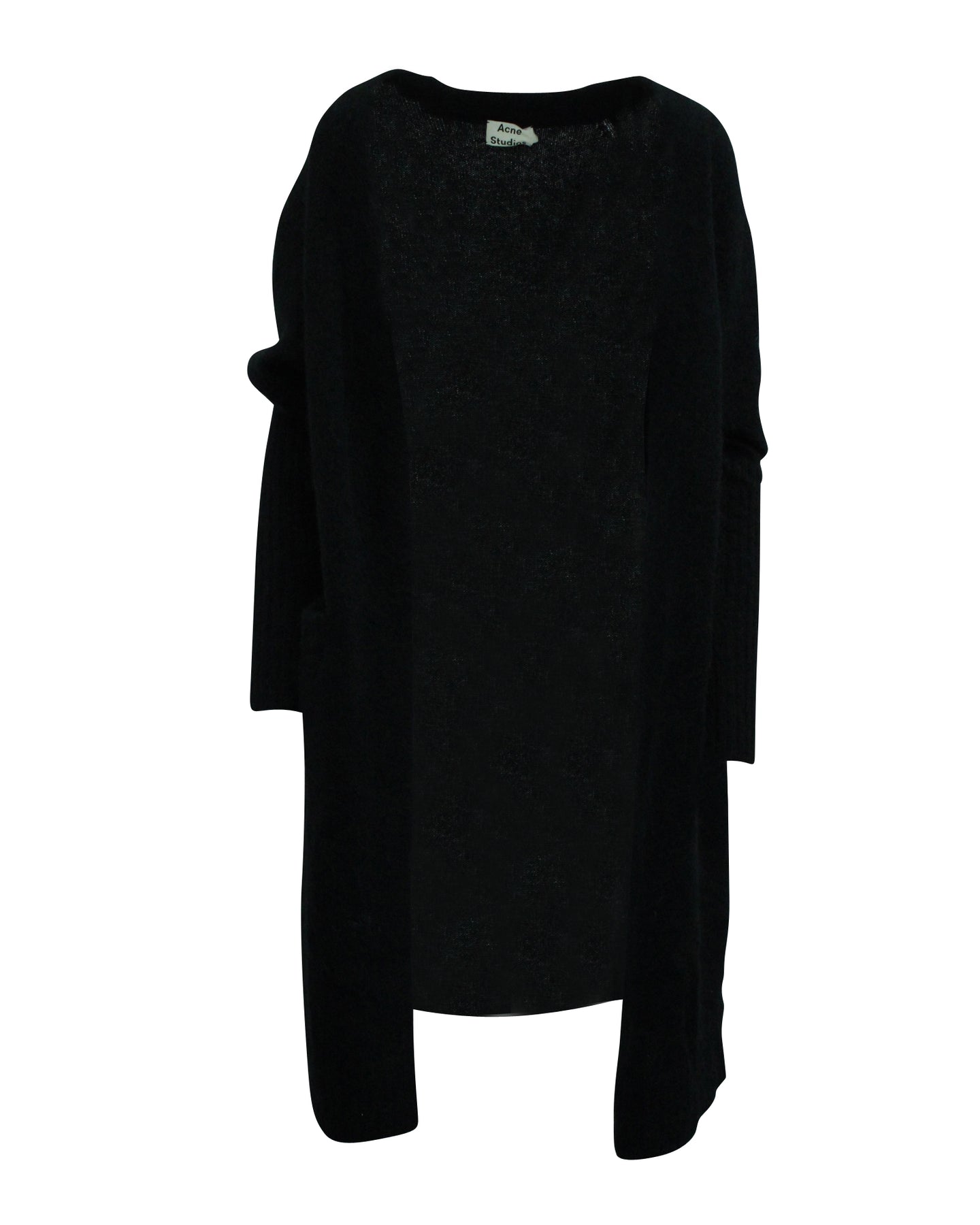 Acne Studios Raya Langer Strickjacke in Blau Mohair