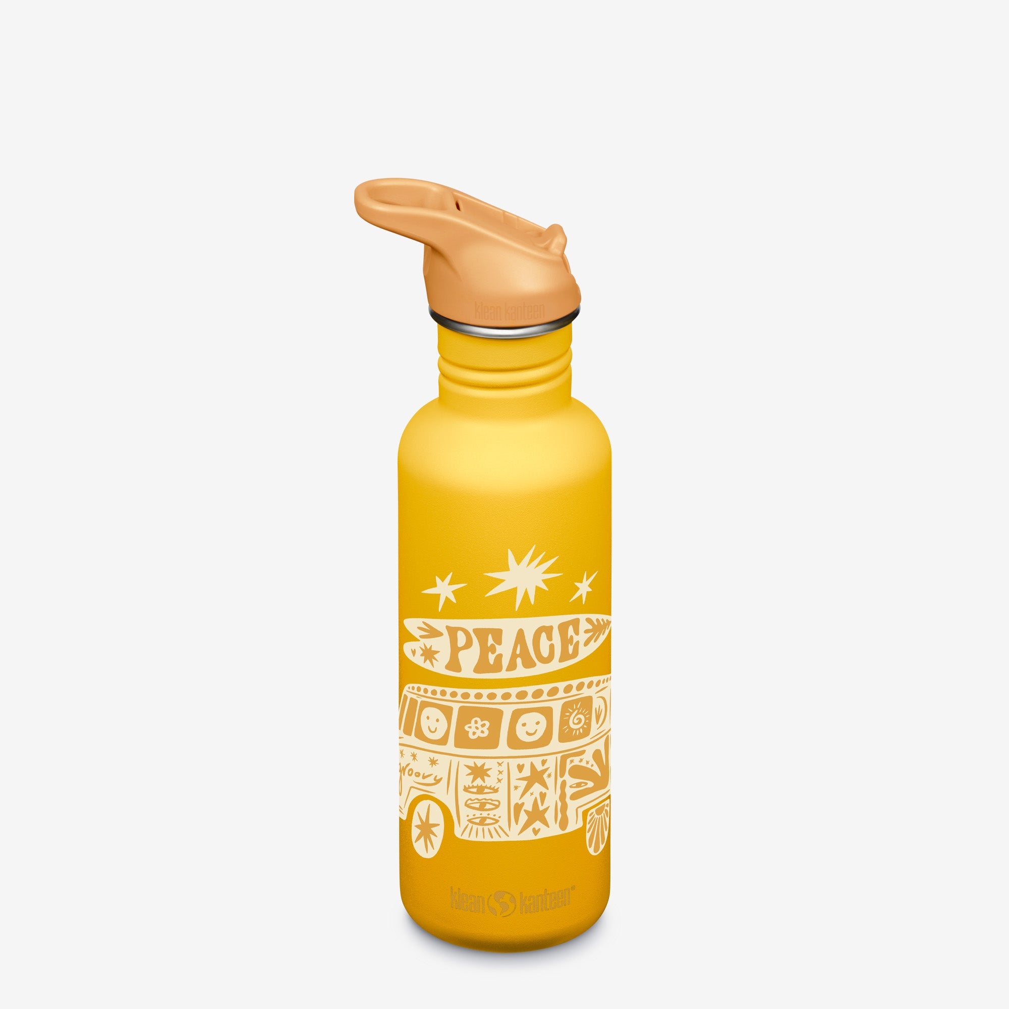 Klean Kanteen 27oz klassisch mit Flip Seal Sport Kappe – Hippie Bus