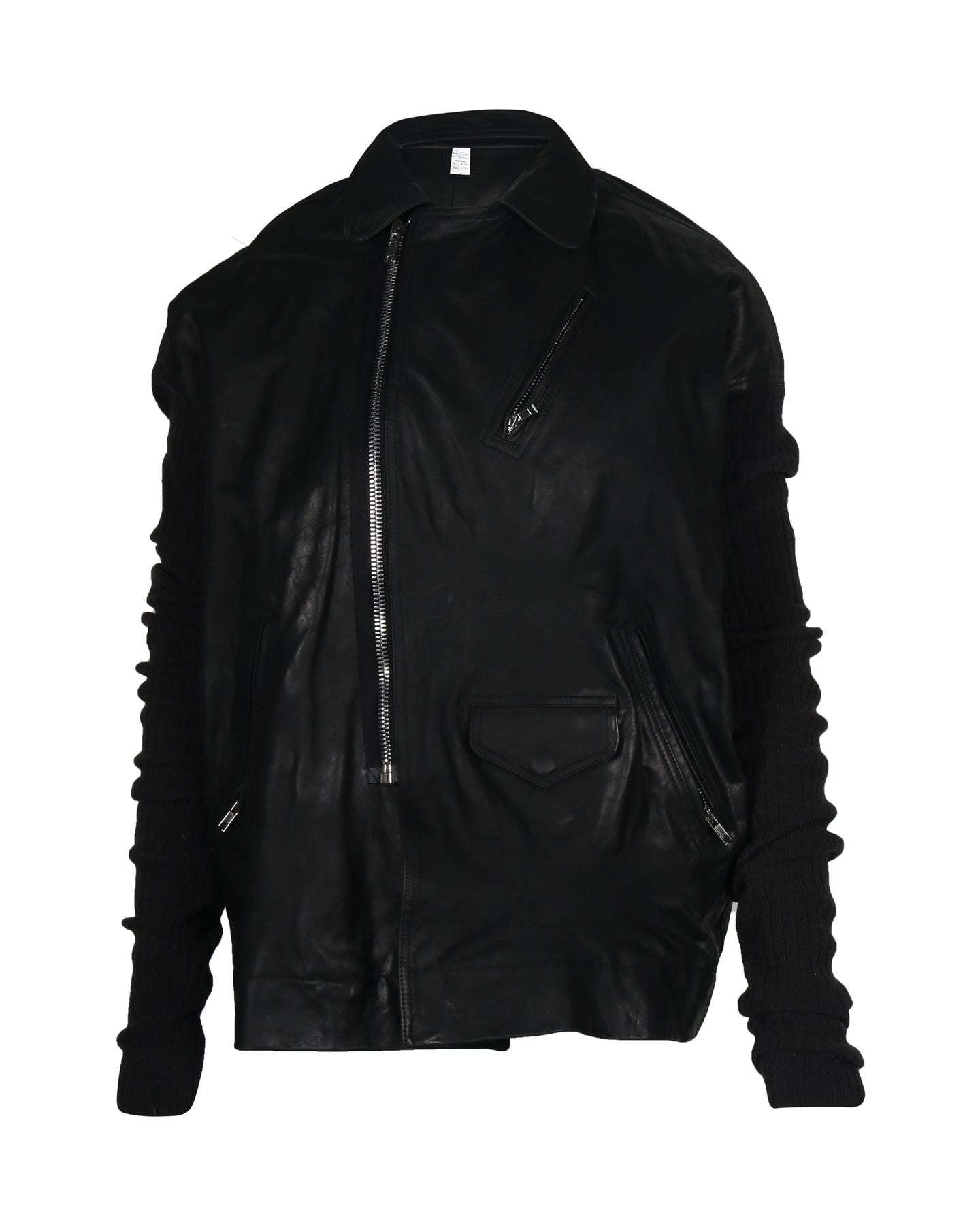Rick Owens Motorradjacke aus schwarzem Leder