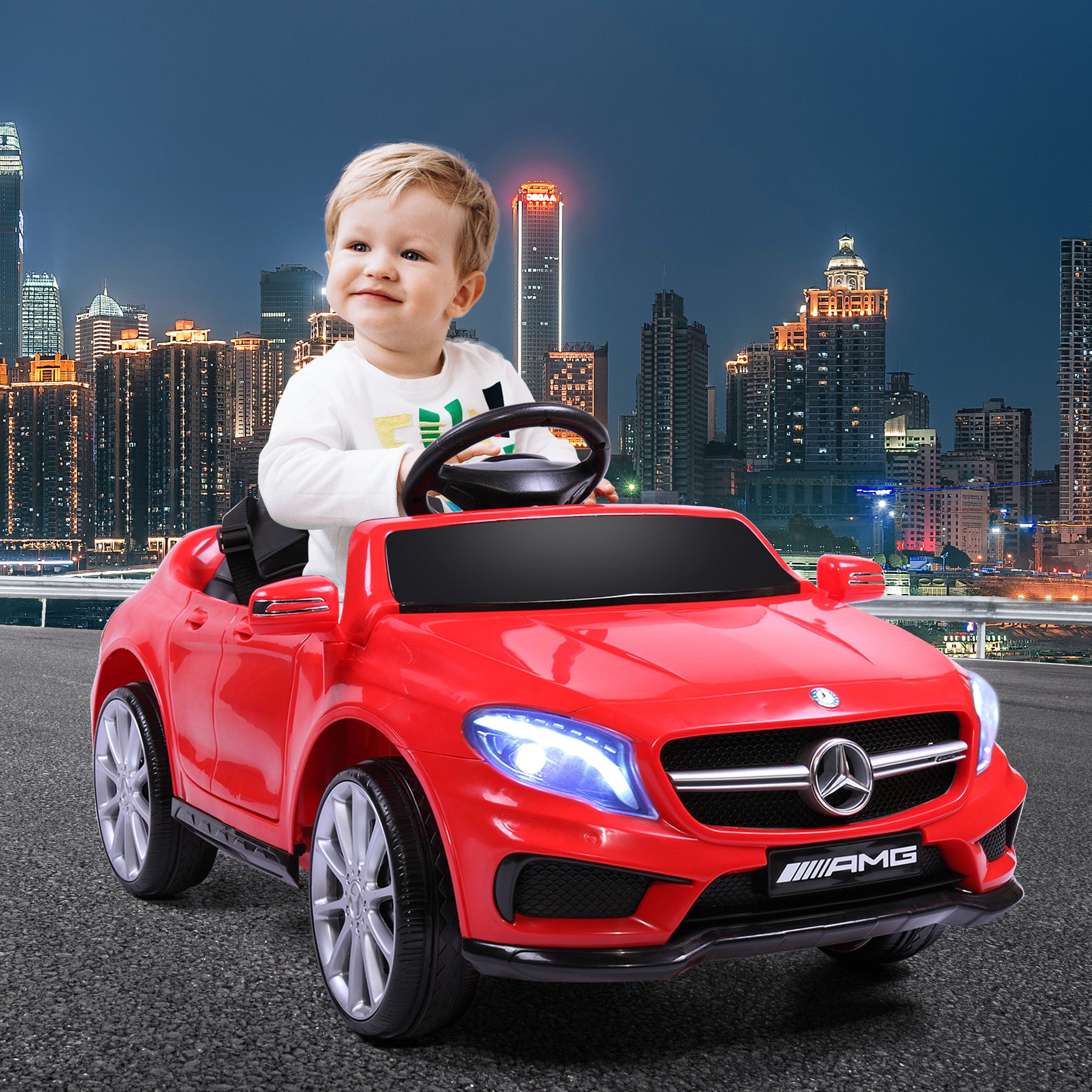 Streamdale Mercedes-Benz lizenziert Rot Electric Ride-On Auto mit Fernbedienung