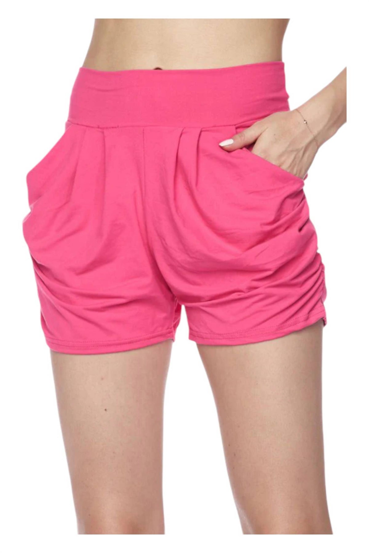 Damen Lounge Shorts mit Taschen in Rosa