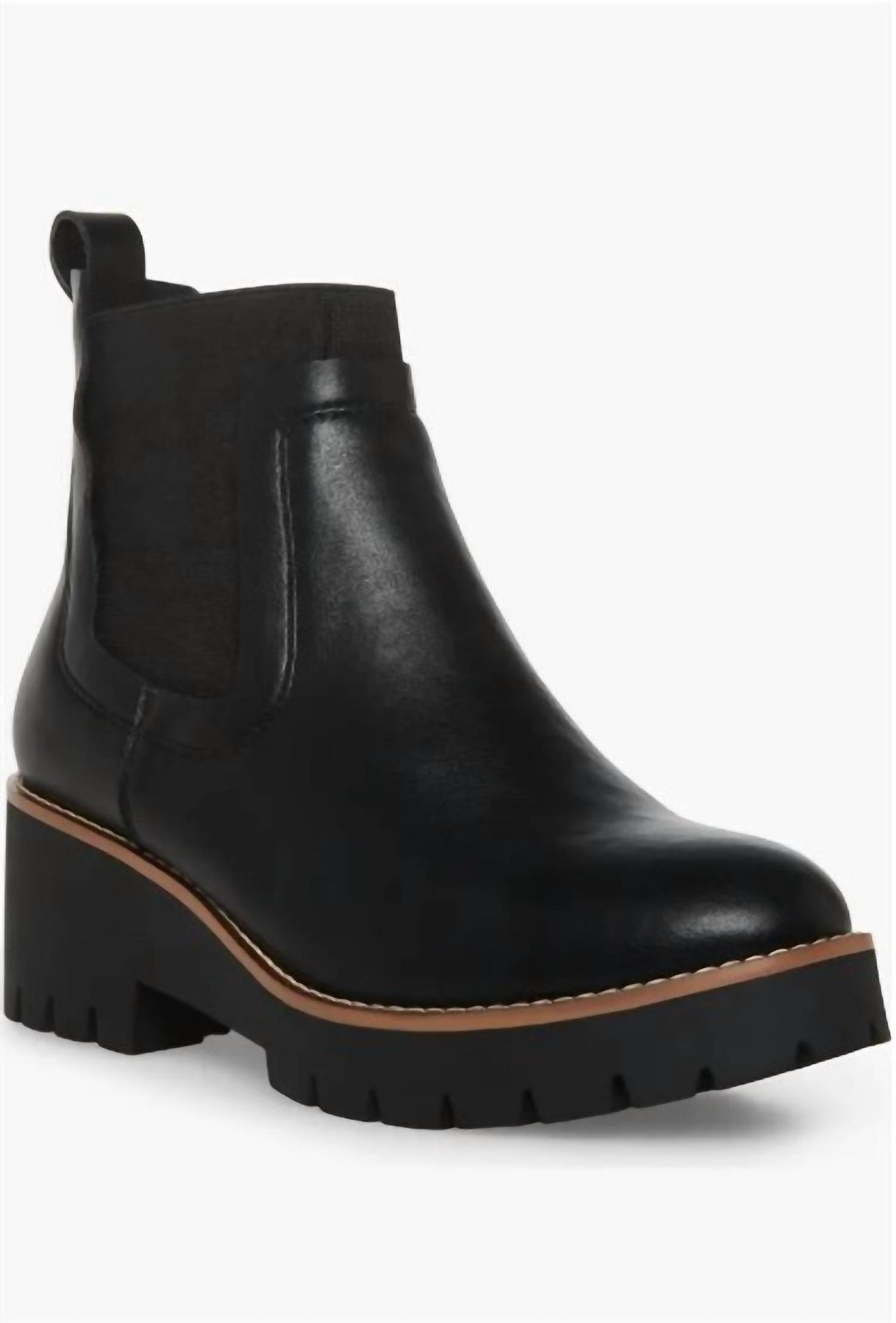 Damen Dyme wasserdichte Stiefel aus schwarzem Leder
