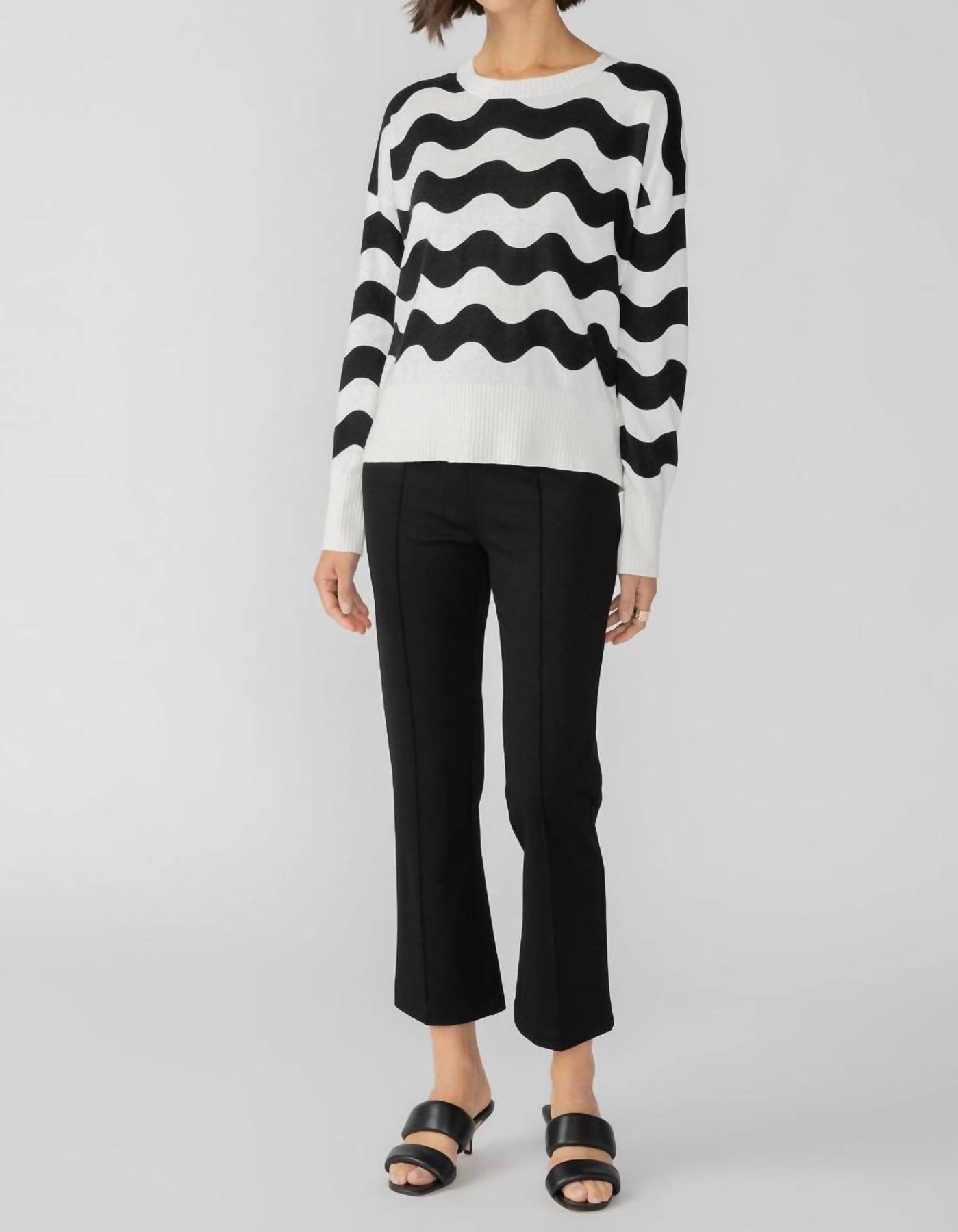 Eastend Mod Crop hoher Bund Legging in Schwarz