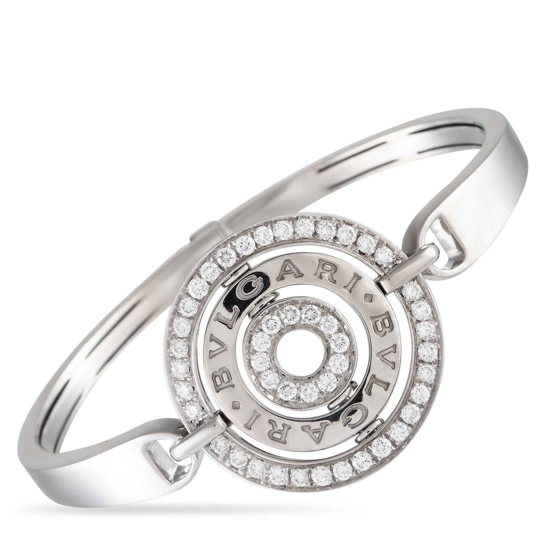 Bvlgari Astrale Cerchi 18K Weißgold 1.40ct Diamant Armband BV30 -012324