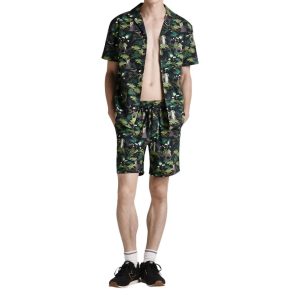 Herren Lemuren Druckshorts in schwarz 7803964424252