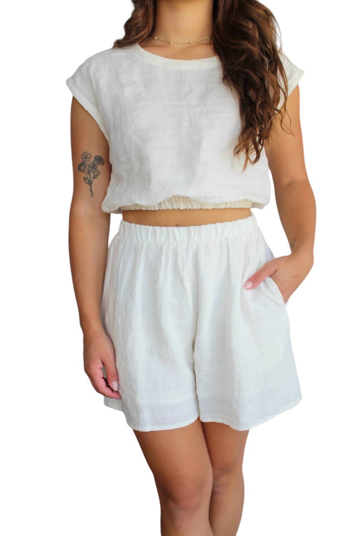 Living The Dream Shorts in weiß 7803975925820