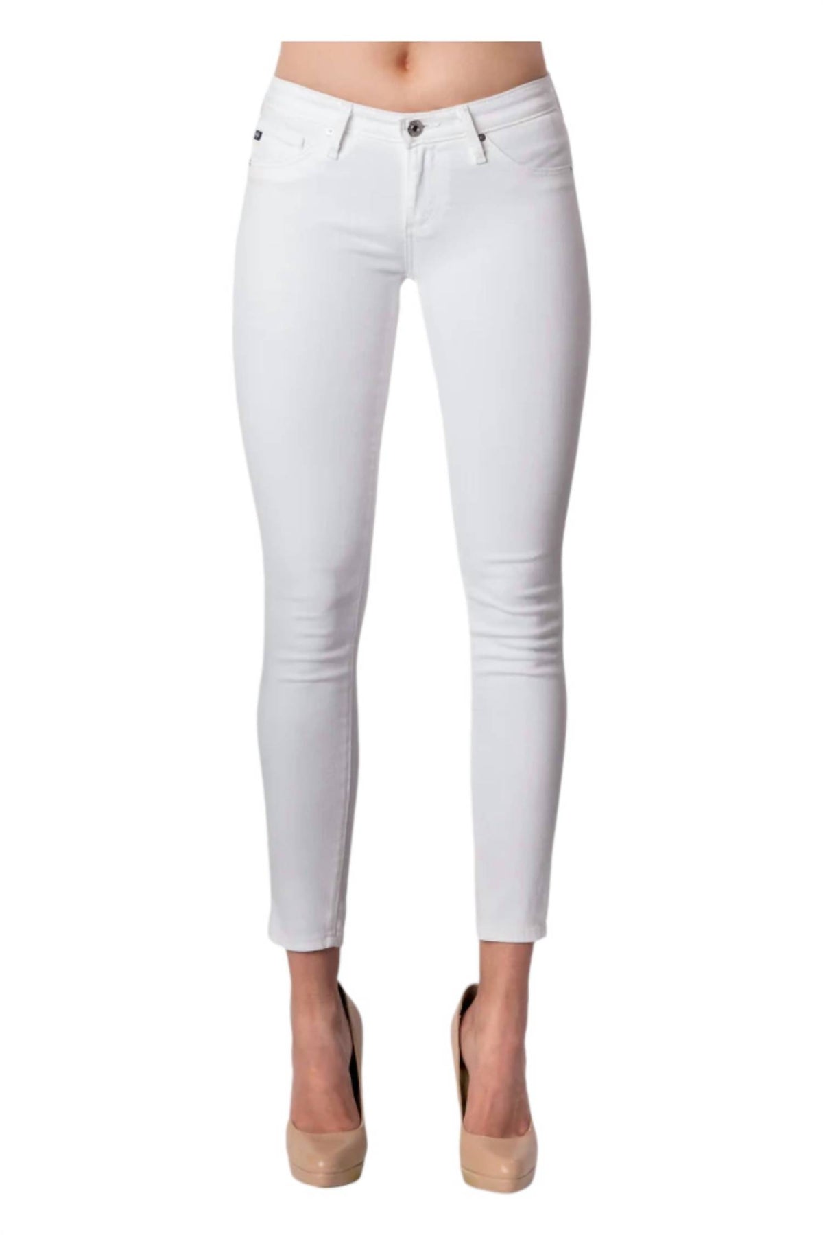 Die Legging Knöchel Jeans in Weiß