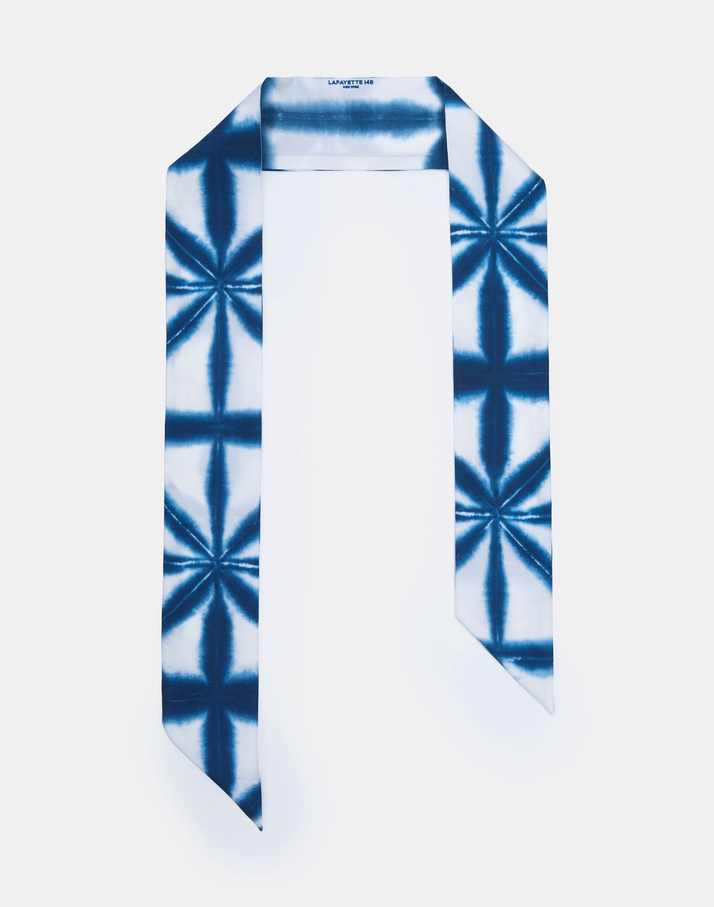 Shibori Print Seide twilly