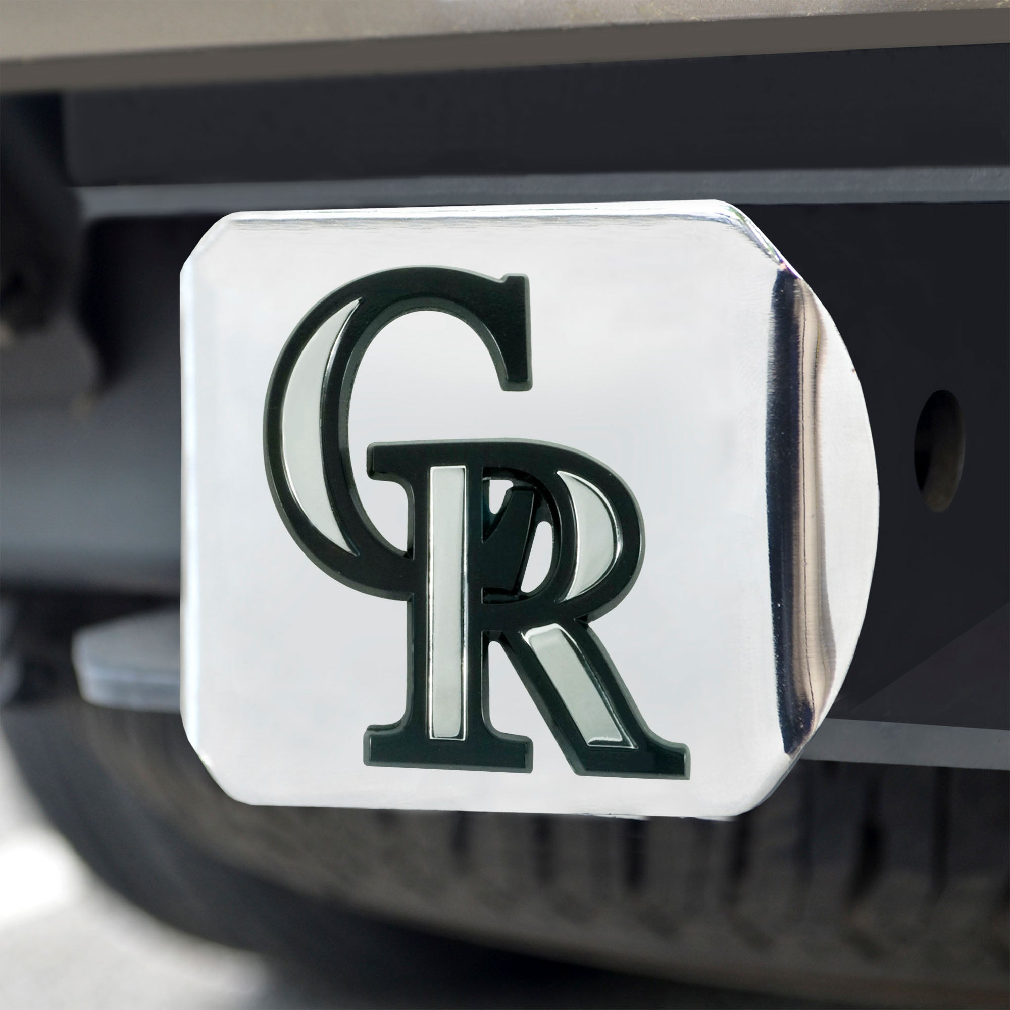 Fanmats Colorado Rockies Chrom Metall Hitch Cover mit Chrom Metall 3D Emblem