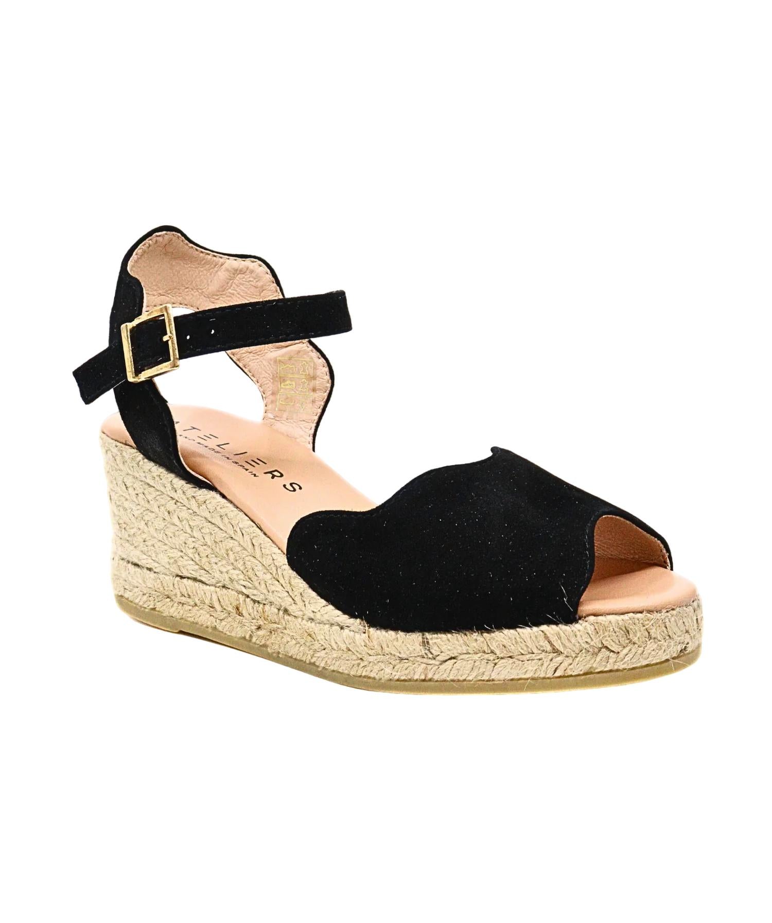 Oasis Wedge Sandalette für Damen in Schwarz
