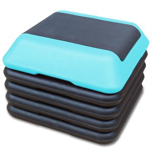 Streamdale Höhenverstellbare Step Aerobic Plattform Fitness Equipment Stepper Trainer Übung Schritt Plattform mit 4 Riser Grün