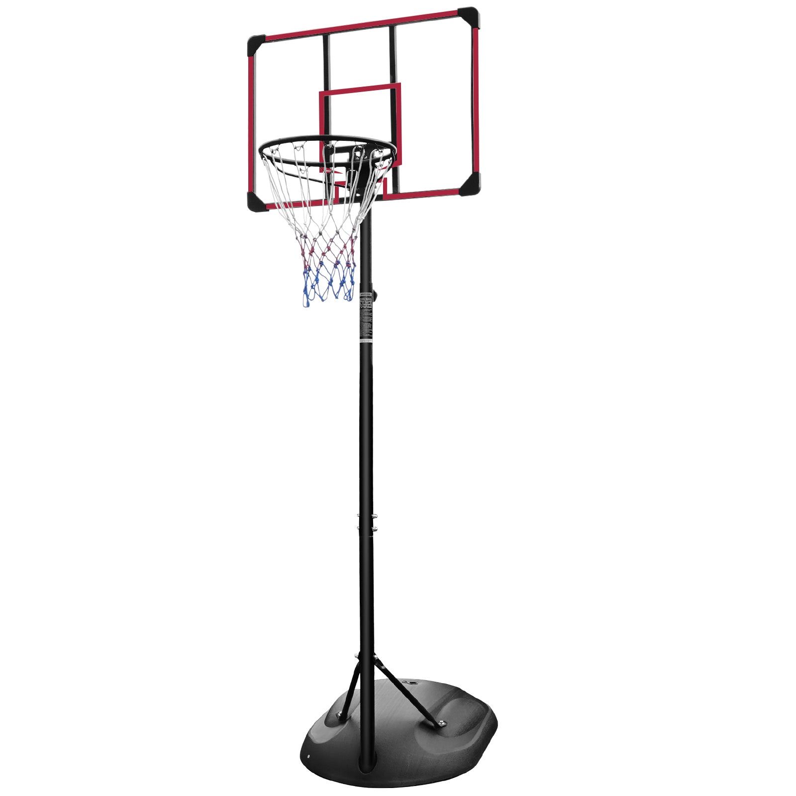 Streamdale Einstellbarer 7.5-9.2FT Basketballkorb mit Backboard und Rädern