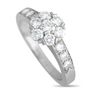 Van Cleef & Arpels – Fleurette-Diamantring aus 18K Weißgold, 0,65ct, C10-030824, VC10-030824