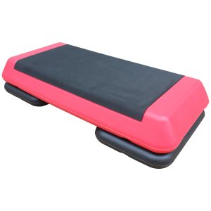 Streamdale Einstellbare Workout Aerobic Stepper in Fitness & Übung Schritt Plattform Trainer Rot Schwarz mit 2 Risers