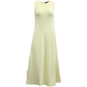 Proenza Schouler ärmelloses Band Detailkleid aus Cremewolle 7703685431356