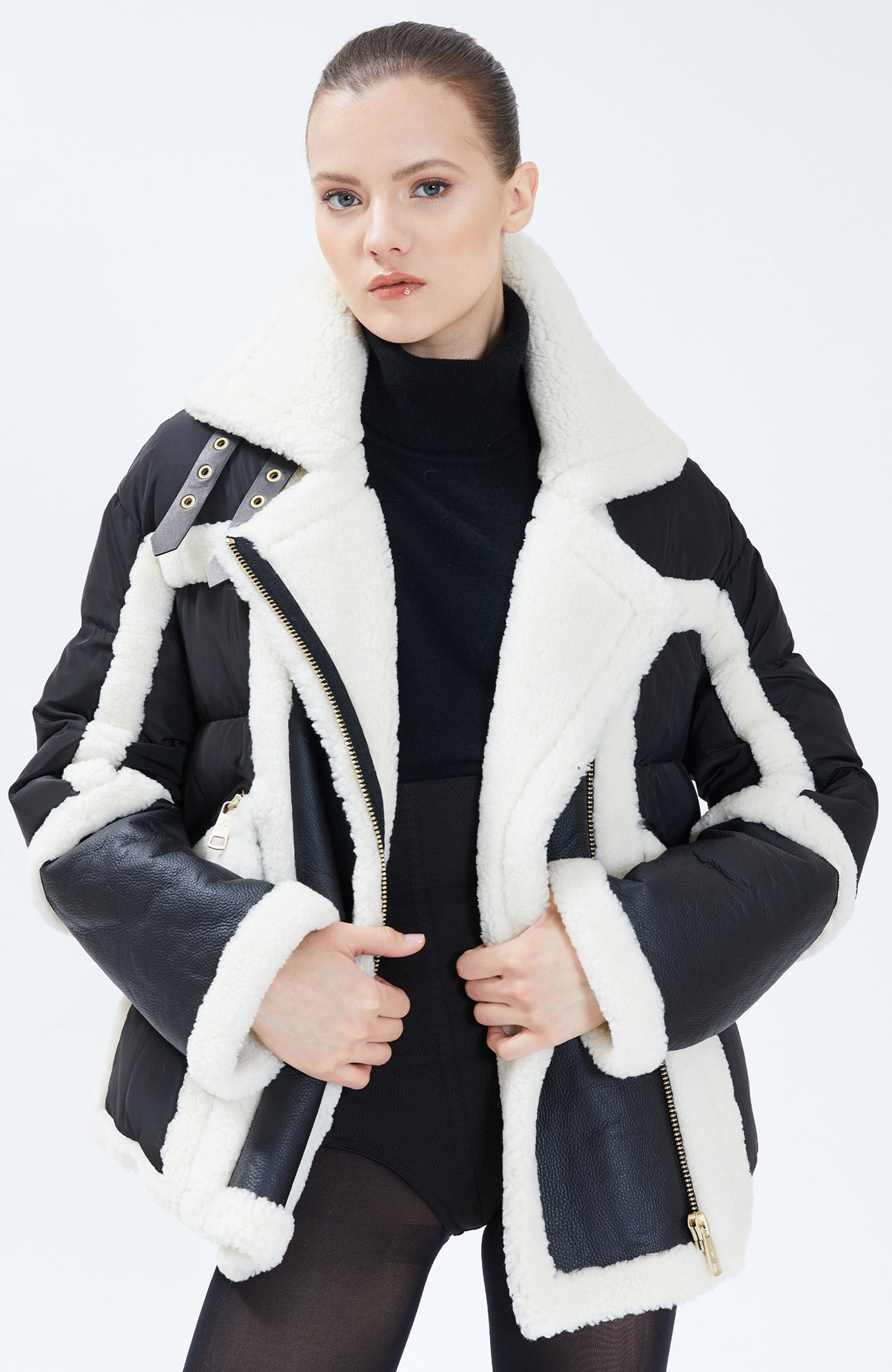 Nicole Benisti Damen Garnier Shearling Puffer Jacke