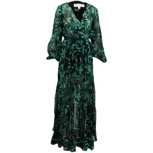 Caroline Constas Olivia Gown in grüne Seide 7703685824572
