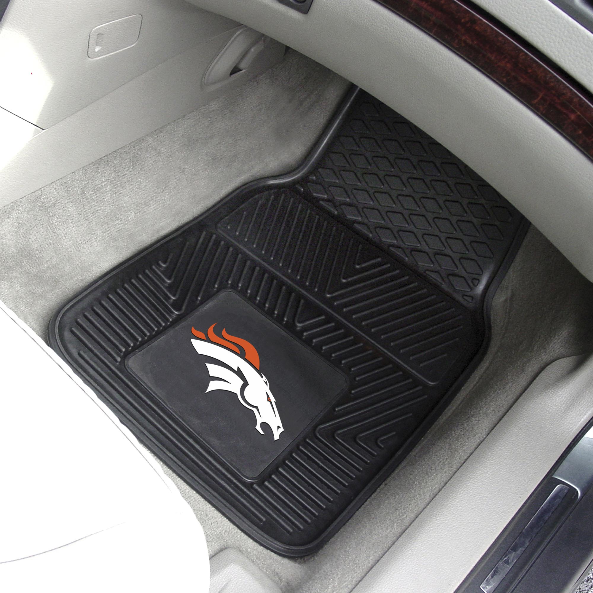 Fanmats Denver Broncos Heavy Duty Auto Matte Set – 2 Stück