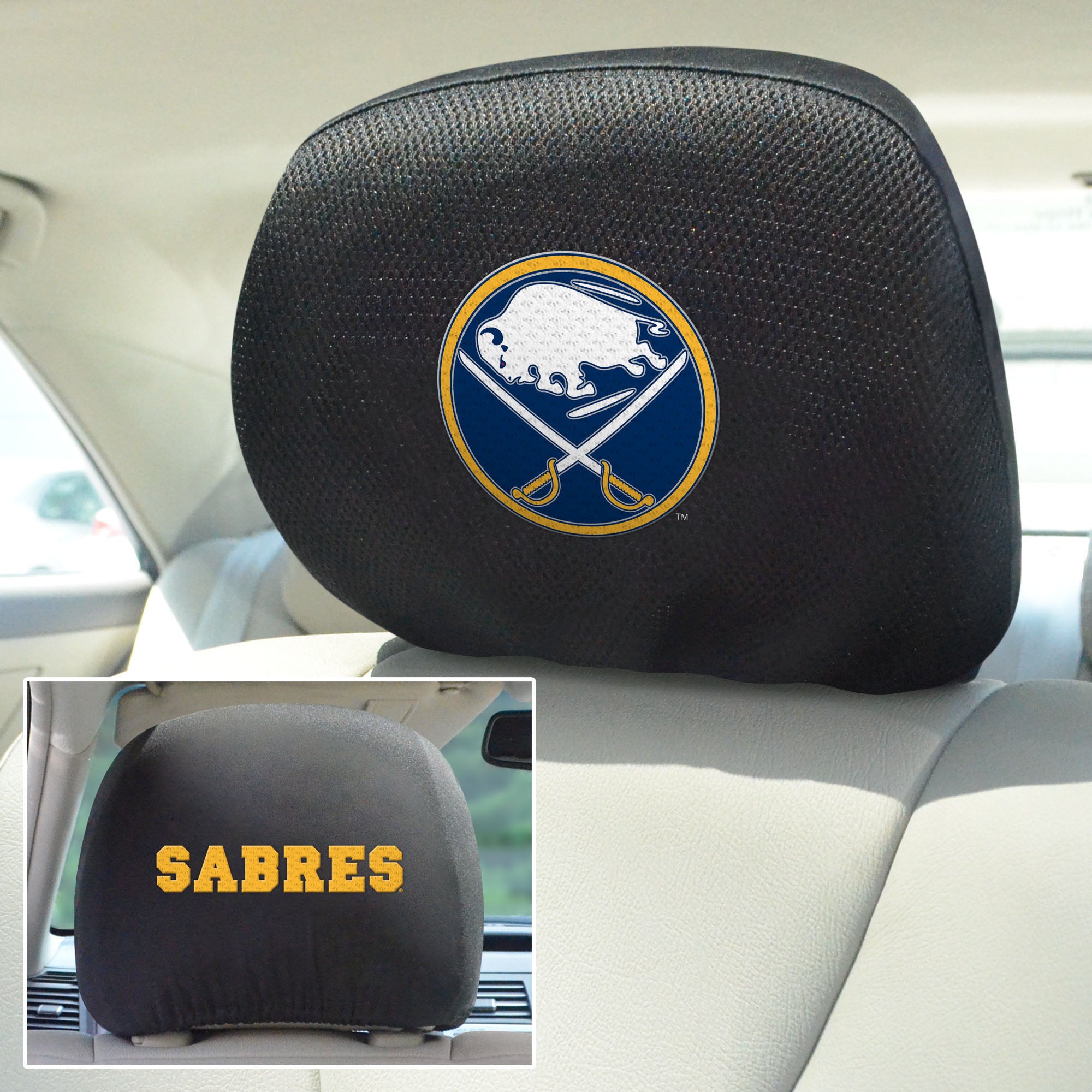 Fanmats Buffalo Sabres bestickt Kopf Rest Cover Set – 2 Stück