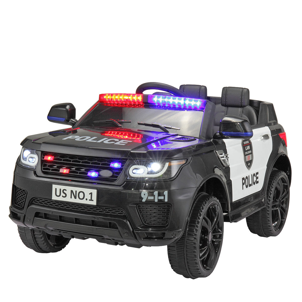 Streamdale 12V Polizeiauto für Kinder mit Fernbedienung