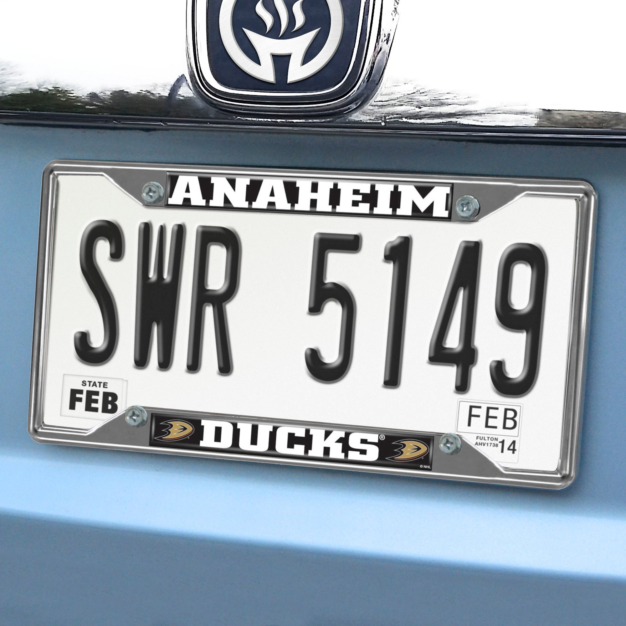 Fanmats Anaheim Ducks Chrom Metall Nummernschild Rahmen, 6,25′′ x 12,25′′