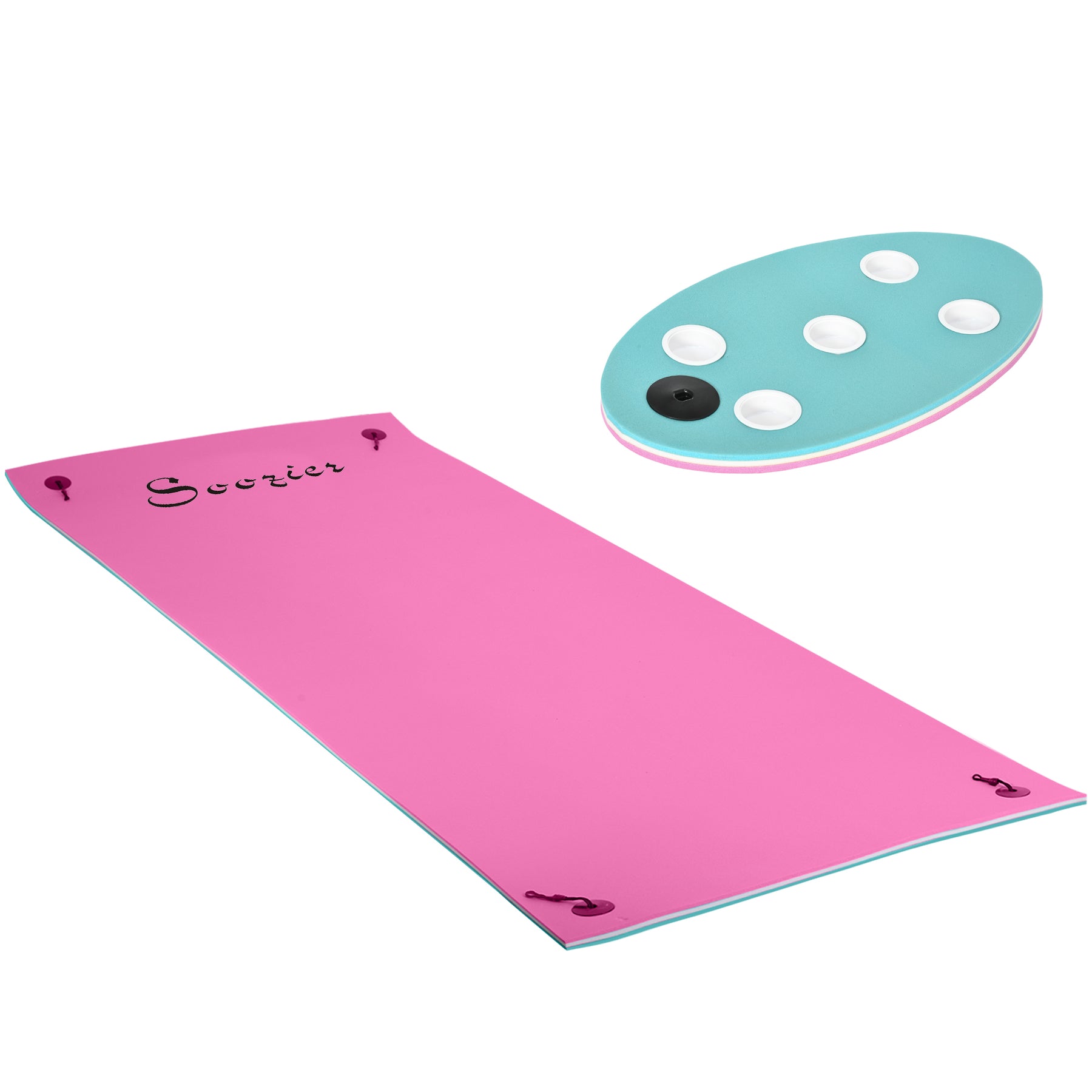 Streamdale 12′ x 5′ Lily Pad Schwimmende Matte mit Tassenhalter Tisch
