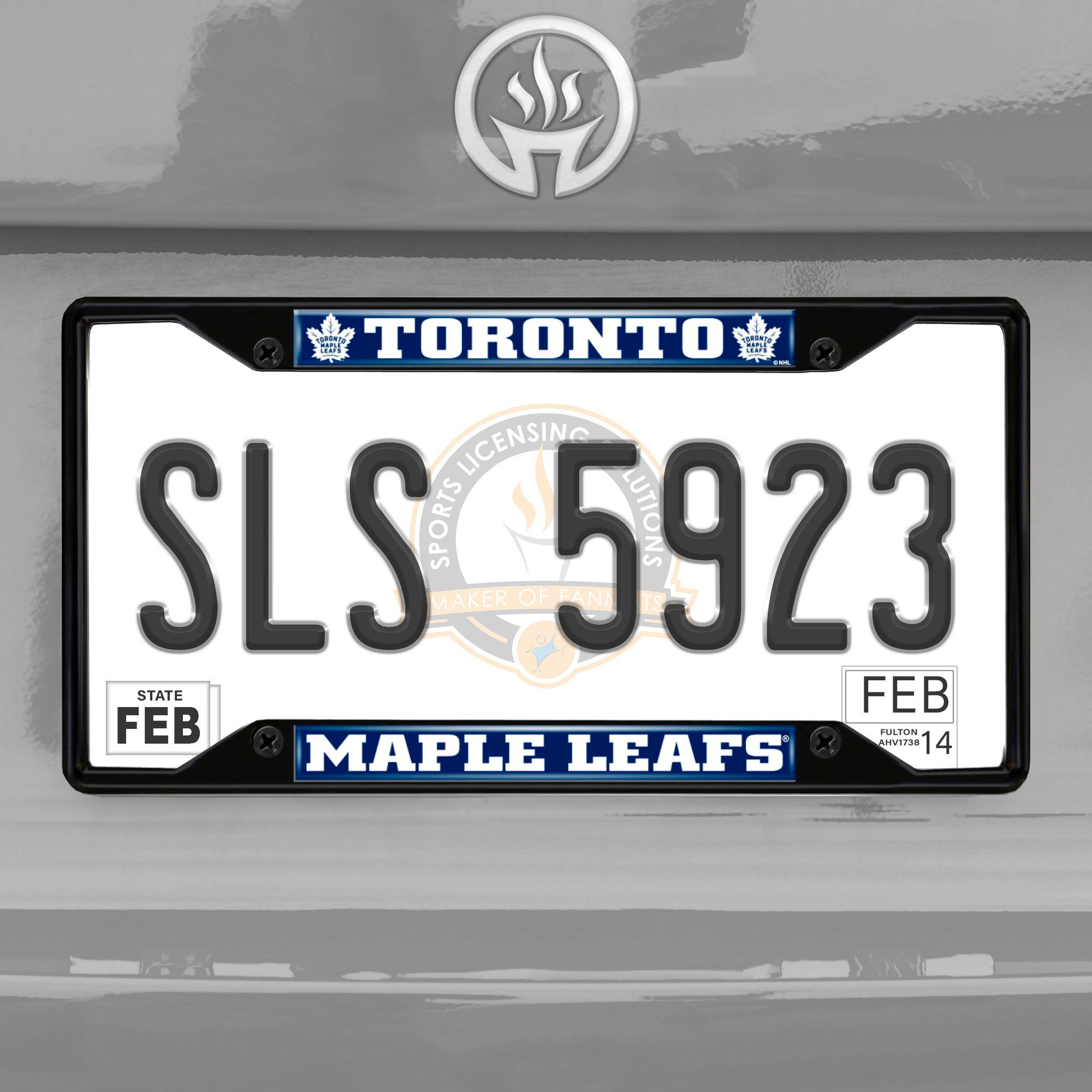 Fanmats Toronto Maple Leafs Metall Nummernschild Rahmen schwarz Finish