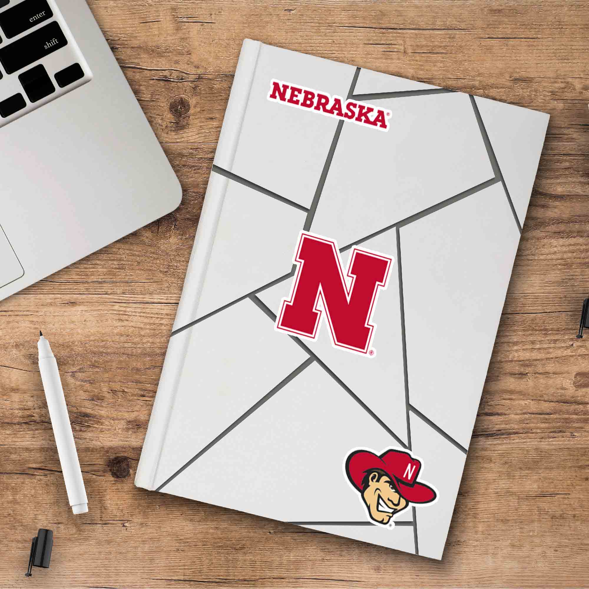 Fanmats Nebraska Cornhuskers 3 Stück Aufkleber Aufkleber Set