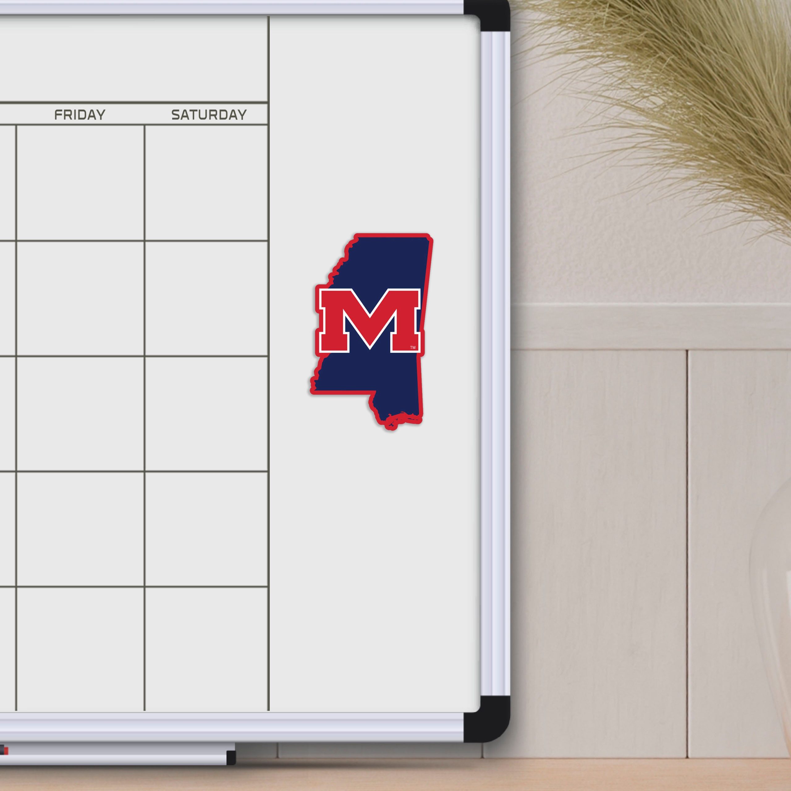 Fanmats Ole Miss Rebels Team State Shape Aufkleber