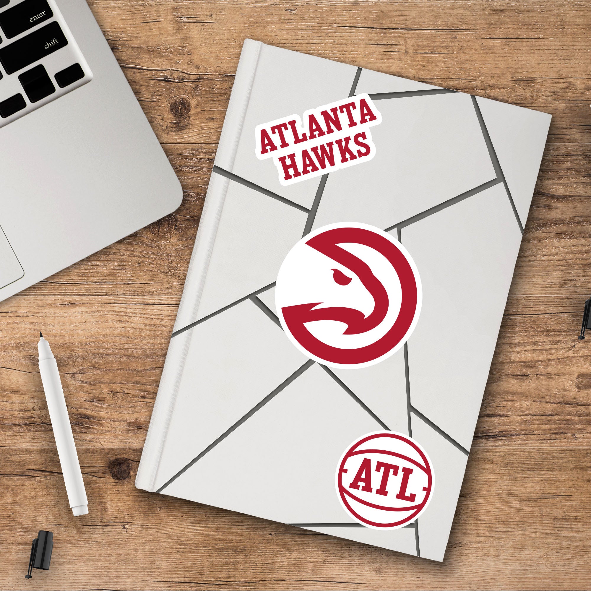 Fanmats Atlanta Hawks 3 Stück Aufkleber Set
