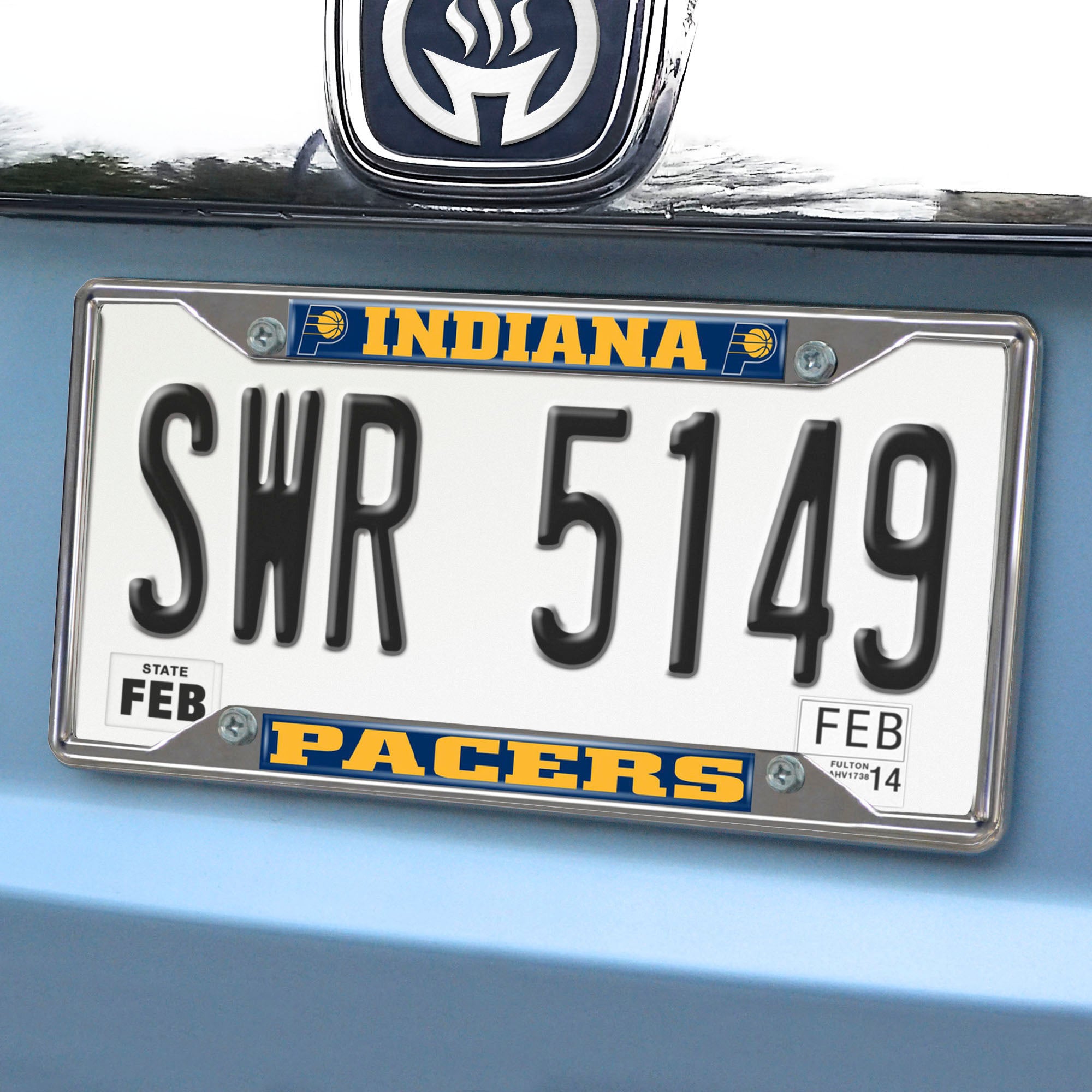 Fanmats Indiana Pacers Chrom Metall Nummernschild Rahmen, 6,25 "x 12,25"