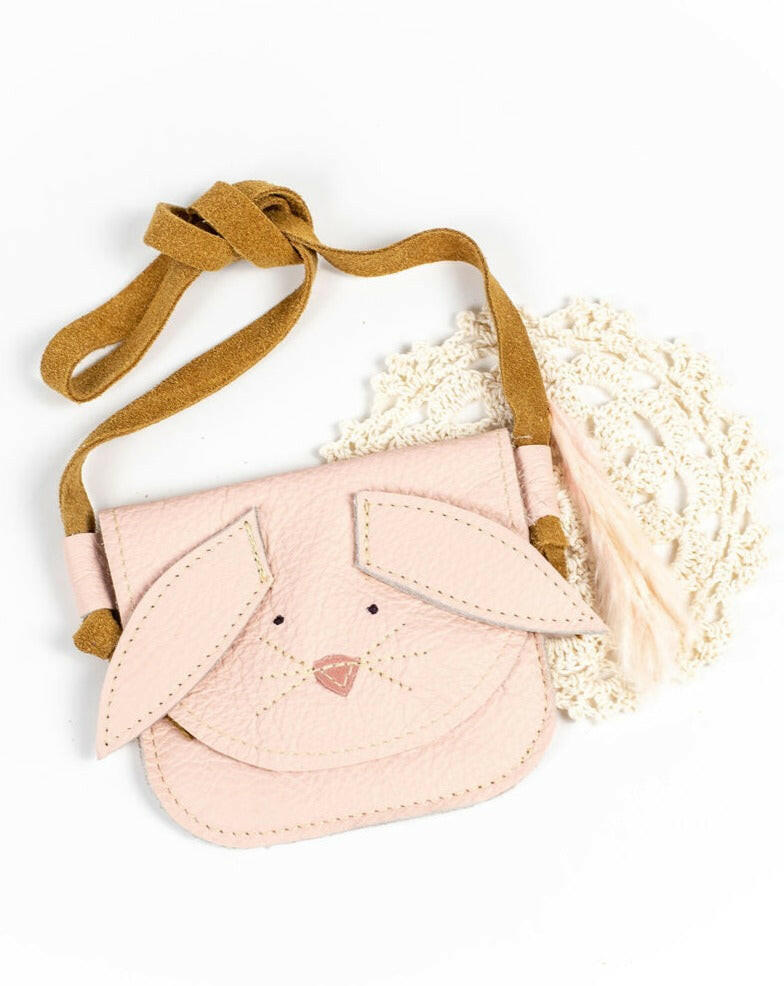 Rosa Hasen Critters Leder Handtasche Kleinkind & Kinder