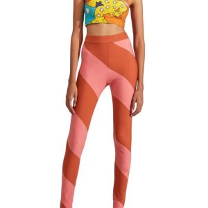 gestreifte Legging in rosa-braun 7703683268668
