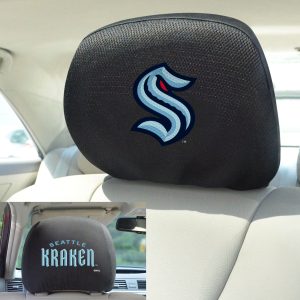 Fanmats Seattle Kraken Kraken bestickte Kopfstütze Abdeckung Set – 2 Stück