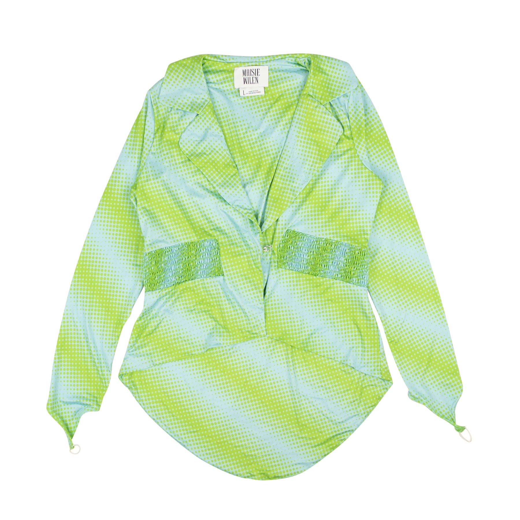 Maisie Wilen Jacke mit Rüschen – Blau/Grün