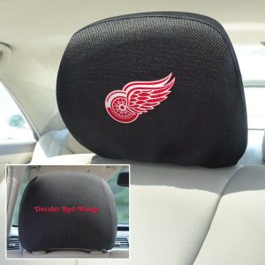 Fanmats Detroit rote Flügel bestickt Kopfstütze Abdeckung Set – 2 Stück