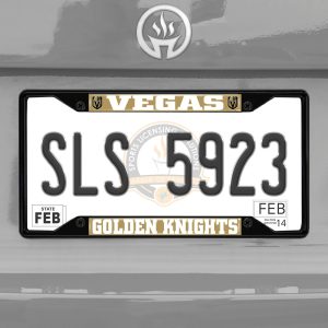 Fanmats Vegas Golden Knights Metall Nummernschild Rahmen schwarz Finish