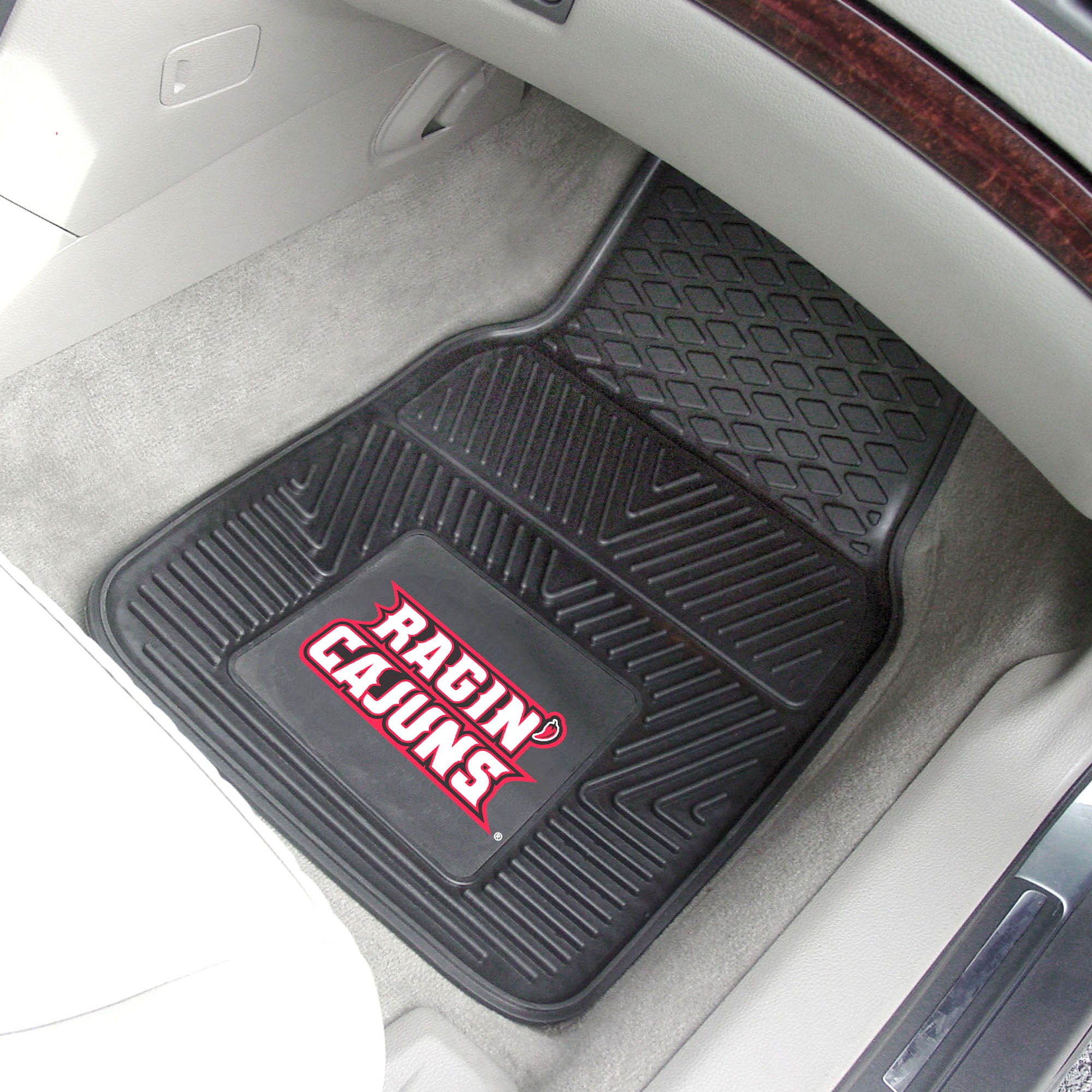 Fanmats Louisiana-Lafayette Ragin 'Cajuns Heavy Duty Auto Matte Set – 2 Stück