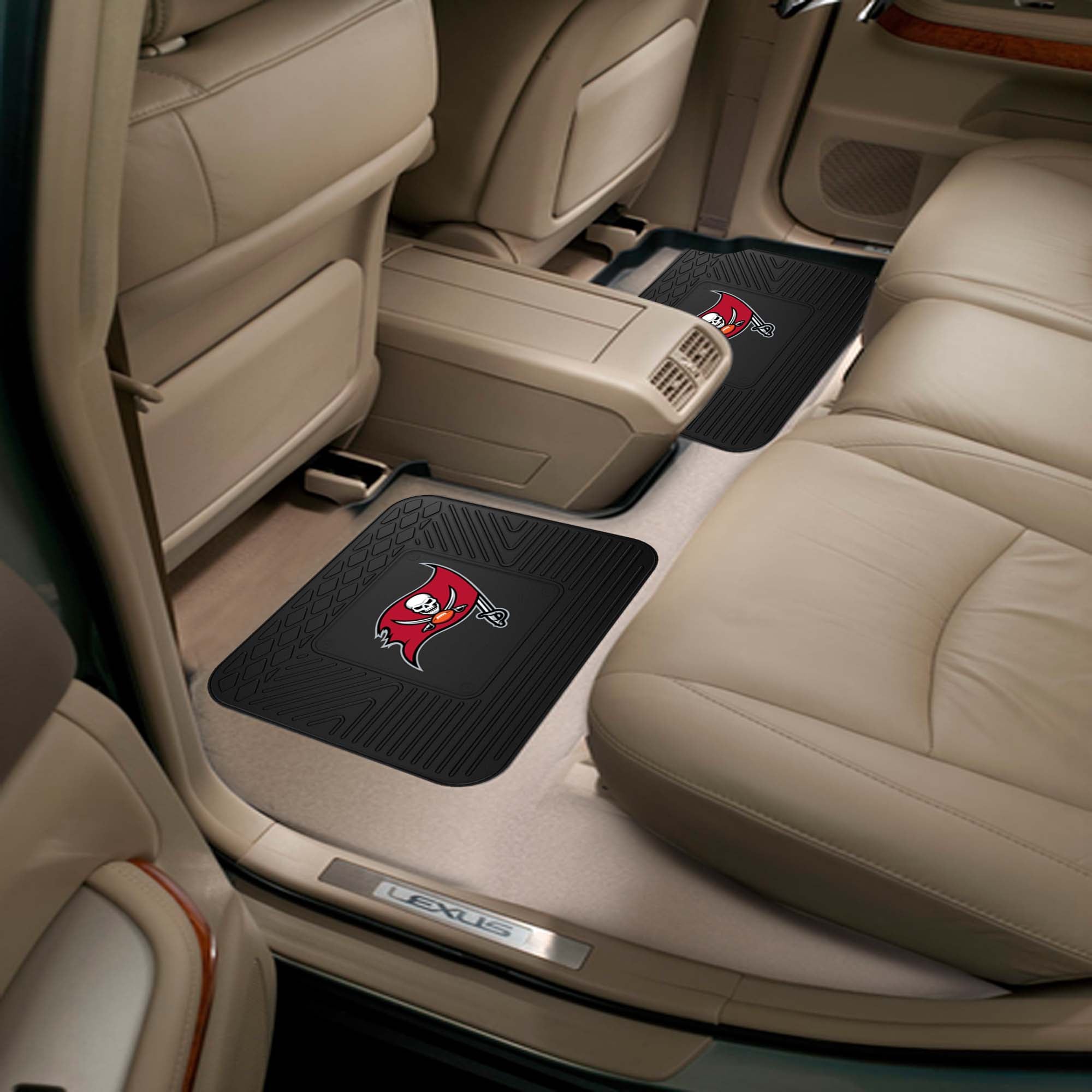 Fanmats Tampa Bay Buccaneers Rücksitz Auto Utility Matten – 2 Stück Set