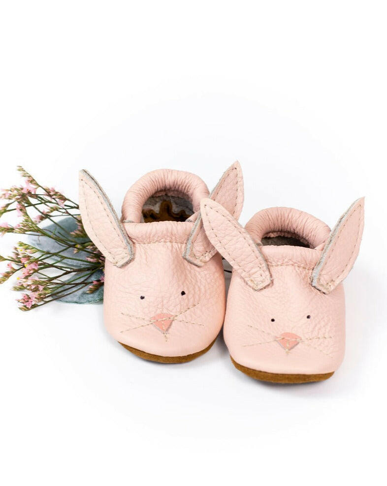 Rosa Bunnies // Niedliche Critters Lederschuhe Baby und Kleinkind Bunny