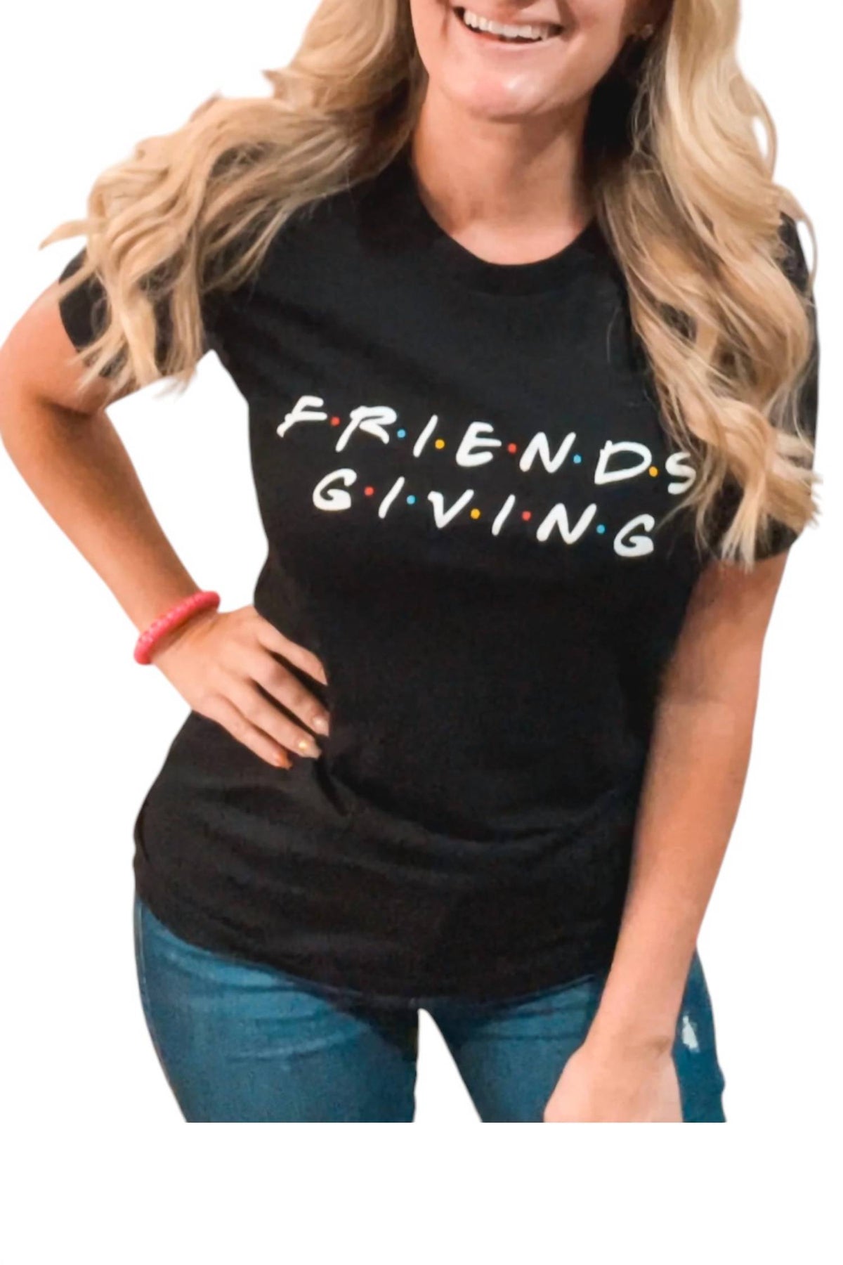 Friendsgiving Tee in Schwarz