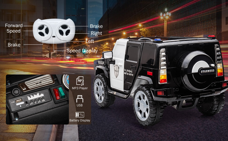 Streamdale 4-Wheel Elektroauto mit Musik