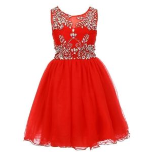 große Mädchen rot Tüll ab Stein verdrahtet Blumenmädchen Kleid 8-16