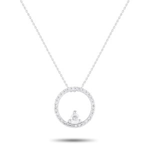 LB Exclusive 14K Weißgold 0,25ct Diamant Halskette – PN15393